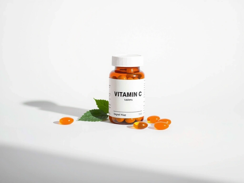 Vitamin C supplement bottle